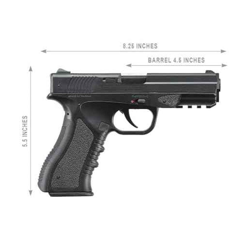 Lancer Tactical Air Pistiol CO2 Half-Blowback 4.5mm .177 Cal Airgun w/Extra Mag (LTA-3B)