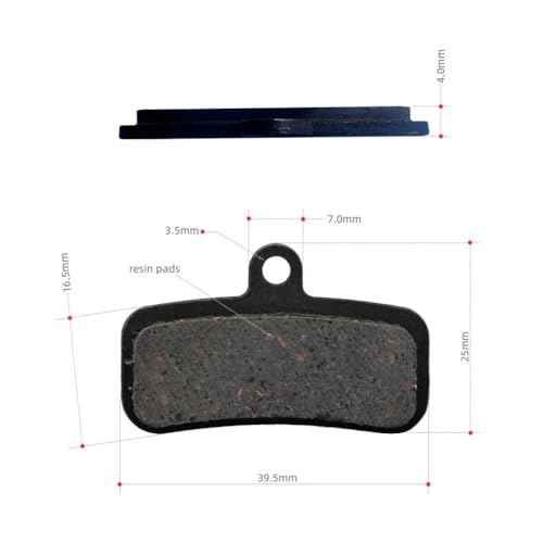 AKANTOR Two Pairs 4-Piston Brake Pads Four-Piston Oil Semi Metal Bicycle Brake Pads for Zoom HB876 Shimano D02S XT M9020 M8020 Saint M640 M800 M810 M820 M520 M420 876 Disc Brake