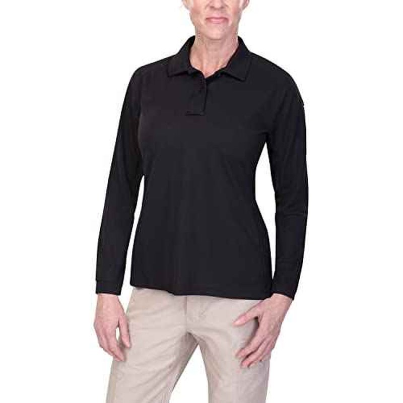 Vertx Womens Tactical Polo Shirt, Long Sleeve T-Shirt, Breathable, Moisture-Wicking, Outdoor Performance Tactical Clothing