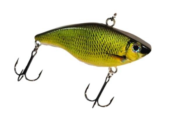 2 3/4" DDT Lipless Crankbait for Bass Fishing Lure Vibe Trap Crank Bait Lifelike Bait Sink (Golden Shiner)