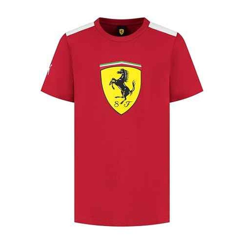 PUMA Scuderia Ferrari F1 Men's Tshirt with Large Scudetto Shield Logo