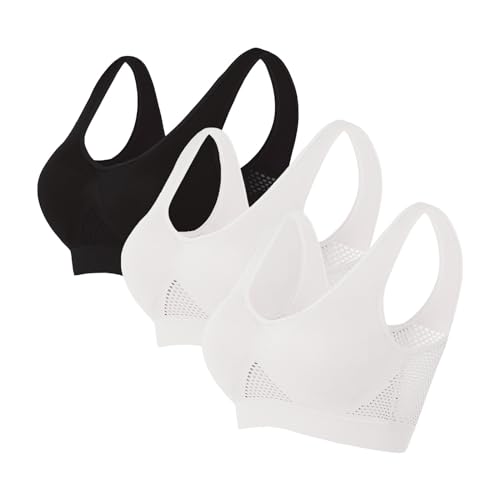 Generic Sports Bras for Women - high Impact Sports Bras for Women Underwire 36 - high Impact Underwire Sports Bras for Women Seamless - Sports-Fan-Bean-Bag-Chairs, X-Large, A07 # White