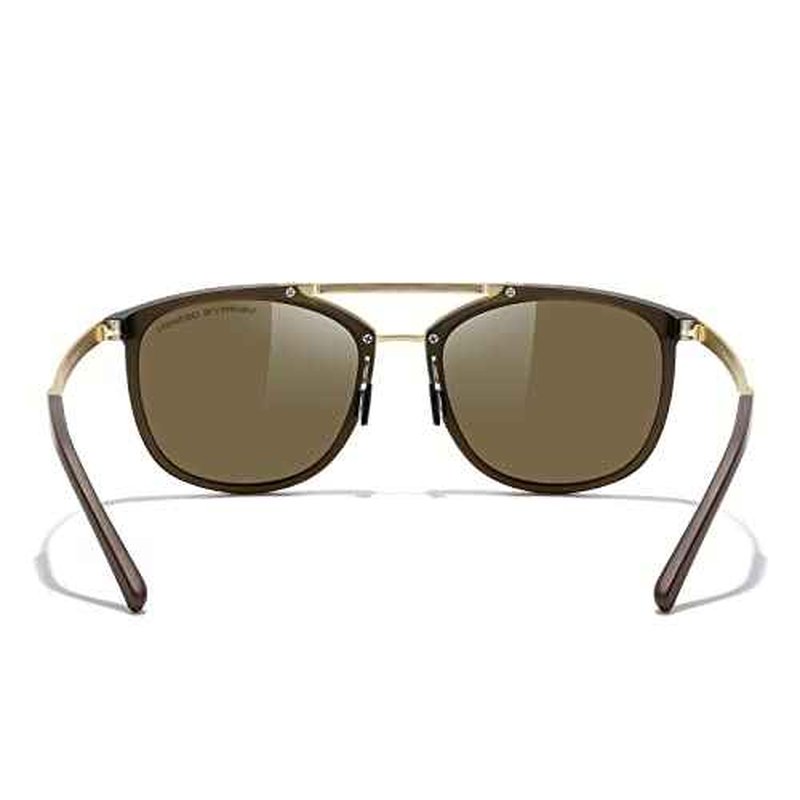 MERRY'S Square Polarized Sunglasses for Men Women Vintage Double Bridge Sunglasses Mirrored Lens