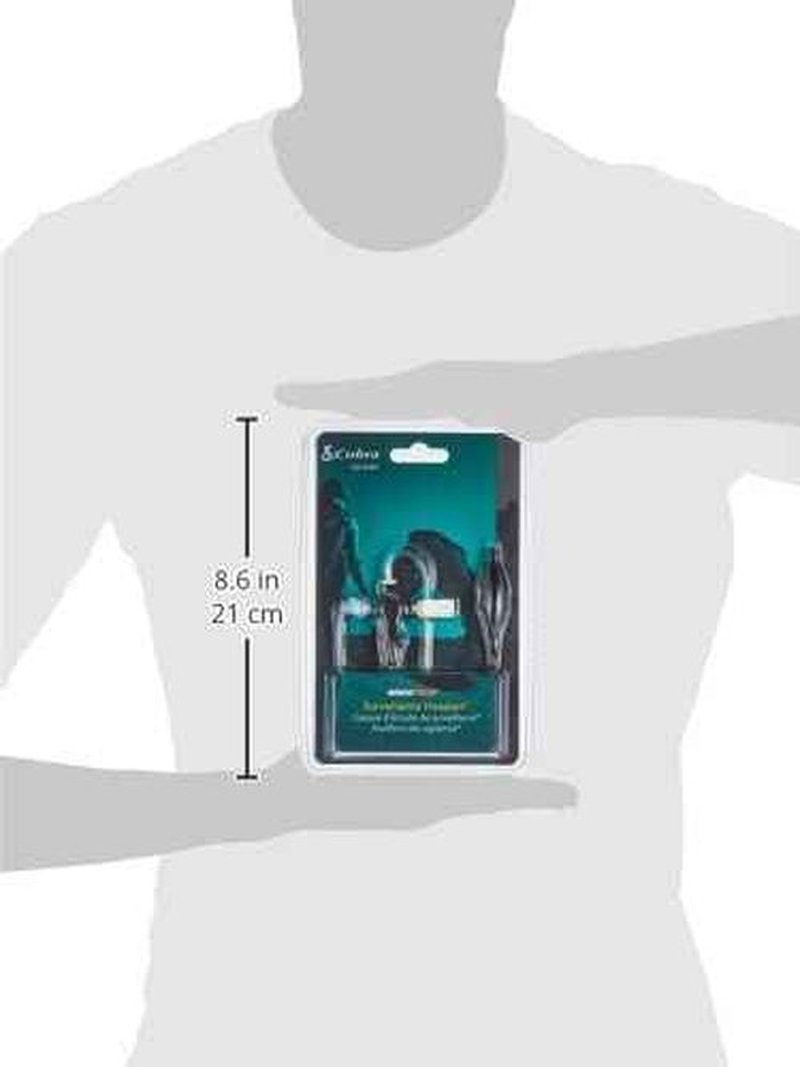 COBRA GA-SV01 Surveillance Walkie Talkie Headset Microphone for Adults, Compatible with All MicroTalk Two-Way Radios, Silicone Ear Tip, Black (Pack of 3)