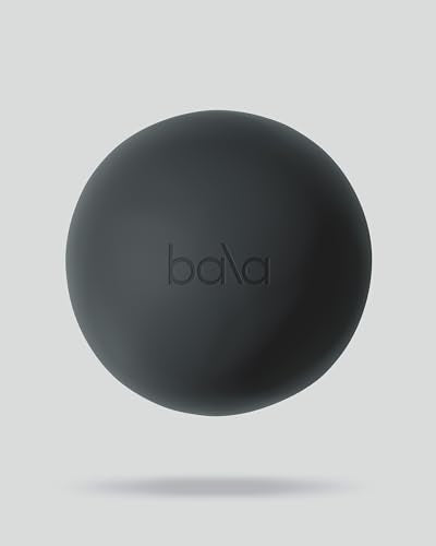 Bala Non-Weighted Exercise Ball (Charcoal) - 8" Yoga Ball for Barre, Stretching, Strength & Core Training - Small Pilates Ball Workout Accessory with Mini Pump for Home Gym & Fitness Routines