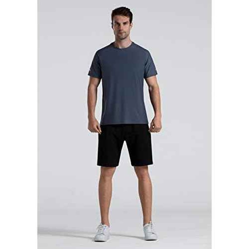 Men's Cooling Ice Silk Running Shirts Quick Dry Short Sleeve Athletic Gym T-Shirts UPF 50+ Outdoor Workout Tshirts