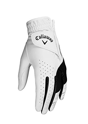 Callaway Golf Weather Spann Glove (Worn on Left Hand, Ladies 2019, Small, White (2-pack))