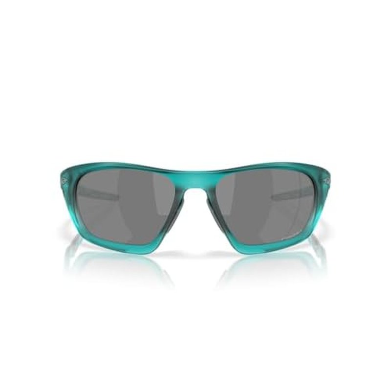 Oakley Men's OO9431 Lateralis Rectangular Sunglasses, Matte Transparent Arctic Surf/Prizm Black, 60 mm