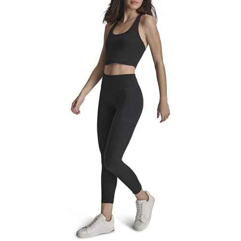 DKNY Womens High Waist 7/8 Cargo Pocket Compression Legging