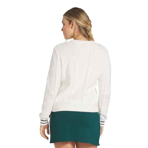 PUMA Women's Standard Kate Cable Knit Sweater, Warm White, M