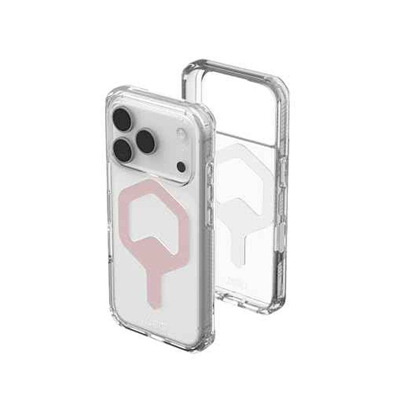 URBAN ARMOR GEAR UAG Designed for iPhone 17 Pro Case Plyo - Compatible with MagSafe Transparent Military Grade Protective Cover, Ice/Rose Gold