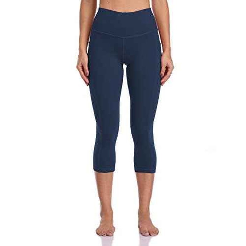 Colorfulkoala Women's High Waisted Yoga Capris 21" Inseam Leggings with Pockets