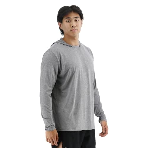 TYR Men's Long Sleeve Sun Protection Performance Hoodie Shirt UPF 50+