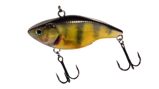 2 3/4" DDT Lipless Crankbait for Bass Fishing Lure Vibe Trap Crank Bait Lifelike Bait Sink (Yellow Perch)