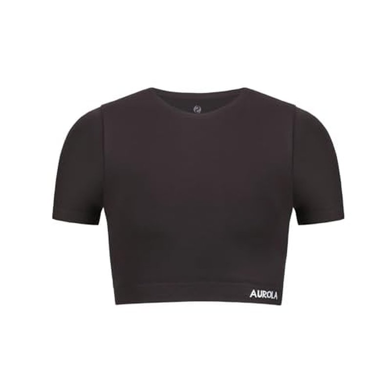 AUROLA Essentials Seamless Short Sleeve Crop Top for Women Workout Active Comfort Athletic Shirts Tee