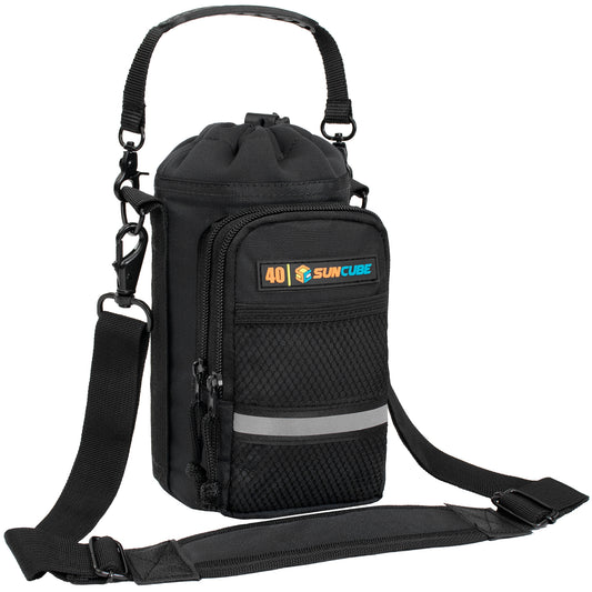 Insulated Water Bottle Carrier Bag with Adjustable Straps for Hiking Camping Travel