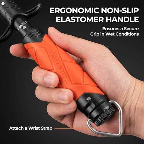 KastKing Paradox 11" Stainless Steel Lip Grip with Integrated Scale, Corrosion-Resistant, Non-Slip Handle, Swivel Jaws, 32lbs Scale Design, Durable Fishing Tool for Safe, Easy Catch & Release