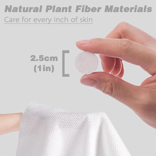 Compressed Towels Travel Size | Hypoallergenic Cotton Wet Wipes for Sensitive Skin | Unscented Face & Body Cleansing Cloths for Adults & Baby | Portable Gym Camping Makeup (White-120, M)