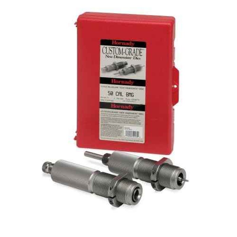 Hornady Custom Grade New Dimension 2-Die Set, 6.5 CREEDMOOR (.264) (546289)- Caliber Specific Reloading Equipment for Handloaders with Full Length Sizer Die, Seating Die, Sure-Loc Rings, & Storage Box