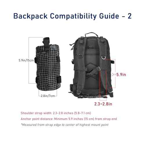 Ultralight Water Bottle Holder for Backpack Straps - Fits 8-24oz Bottles | Hands-Free Hydration Pouch for Hiking, Running & Outdoor Activities