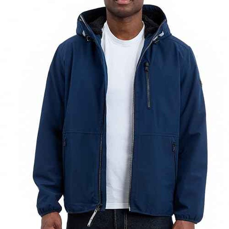 Michael Kors mens Softshell Jacket With Faux Sherpa Lining, Wind and Water Resistant Jackets for Men