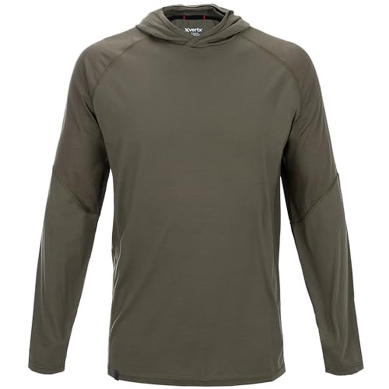 Vertx Mens Merino Wool Base Layer Hoody Pullover, Long Sleeve, Quick Dry, Outdoor Wear, Tactical Clothing
