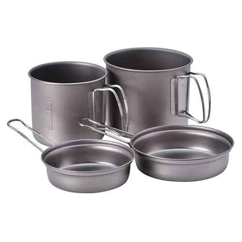 Snow Peak Trek Combo Cookware titanium grey