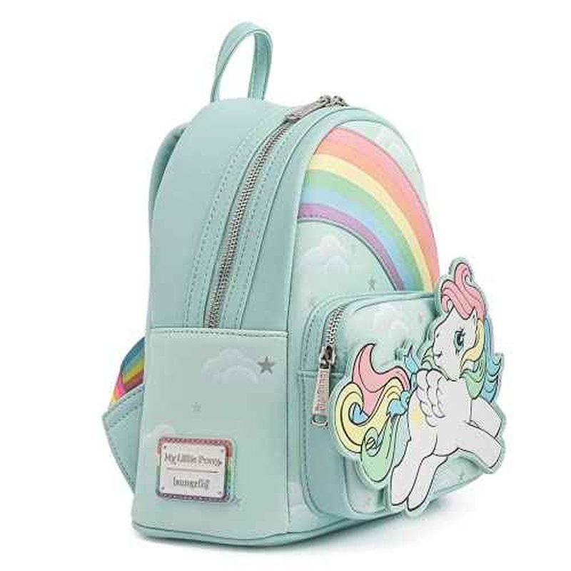 Loungefly My Little Pony Rainbow Mini Backpack Light Blue-Rainbow