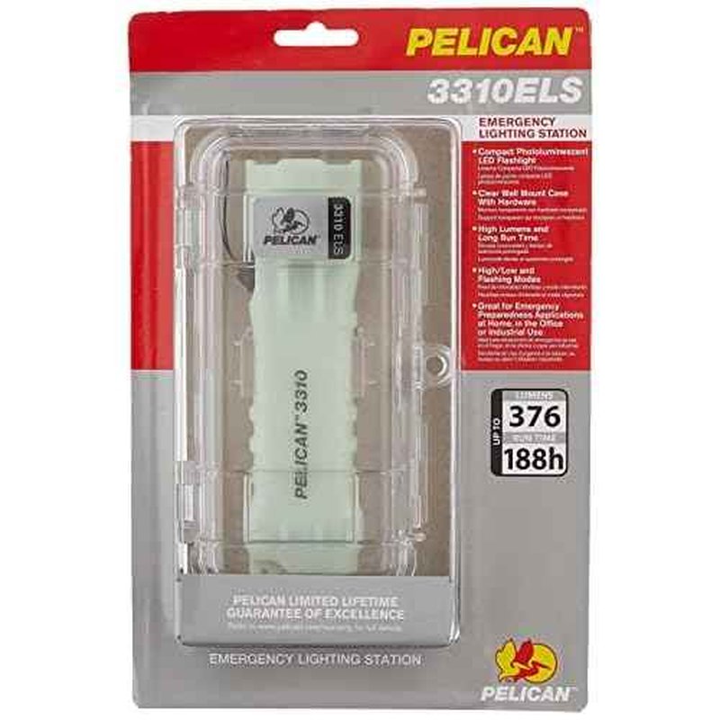 Pelican 3310ELS Emergency LED Flashlight with Case (Photo Luminescent Body)