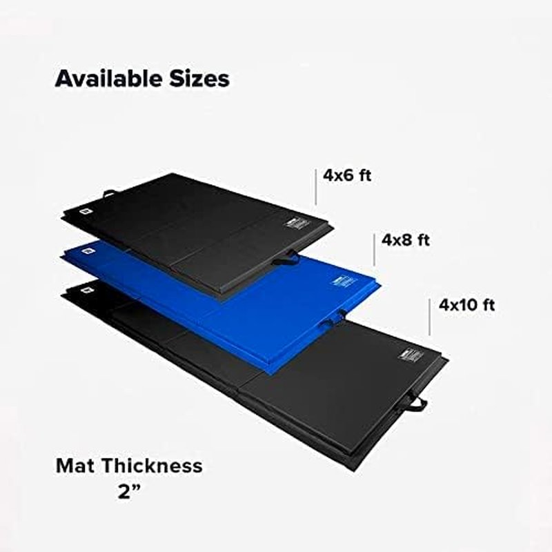 Personal Fitness Exercise Mat - 4ft x 6ft x 2in, Lightweight & Foldable | Ideal for Yoga, Pilates & Home Workouts