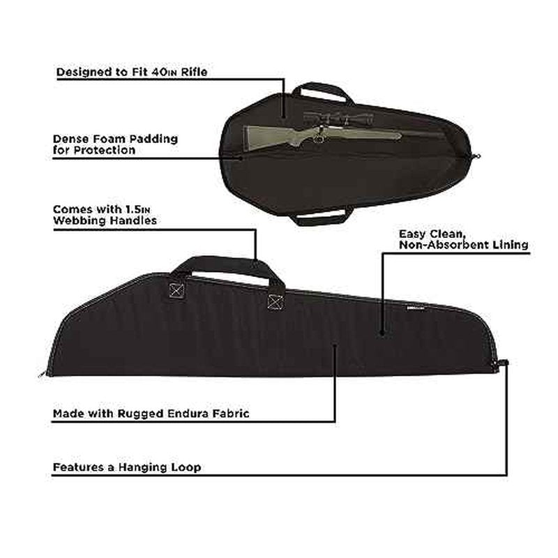 Allen Company Durango Rifle Case - 40-Inch Soft Gun Bag - Hunting and Shooting Accessories - 1.5-inch Webbing Handles and a Hanging Loop - Black