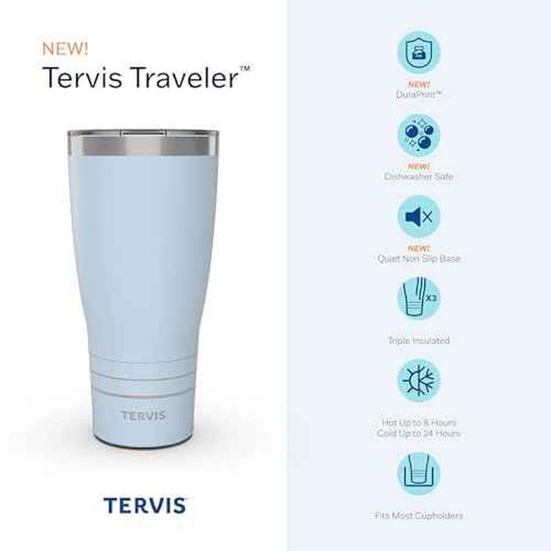 Tervis Traveler Margaritaville Gotta Go Palm Triple Walled Insulated Tumbler Travel Cup Keeps Drinks Cold & Hot, 30oz, Stainless Steel