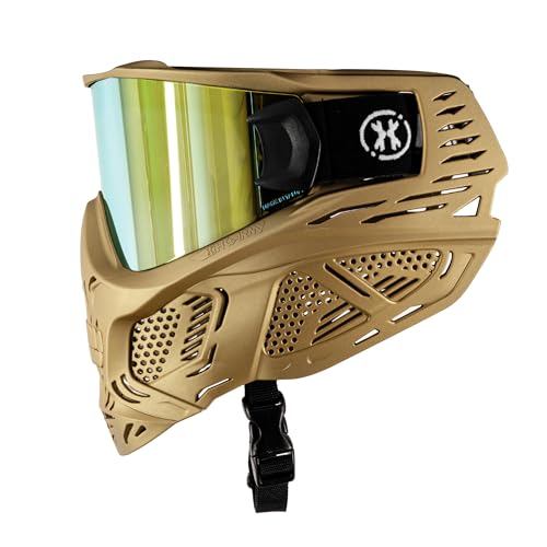 HK Army HSTL Skull Paintball Goggle/Airsoft Mask (Metallic Gold, Gold)