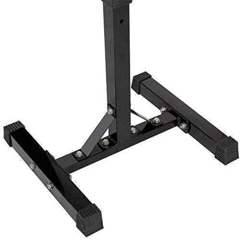 Yaheetech 45-71 Inch Adjustable Squat Rack and Bench Press Rack Portable Olympic Weight Stand Pair of Home Gym Squat Machine