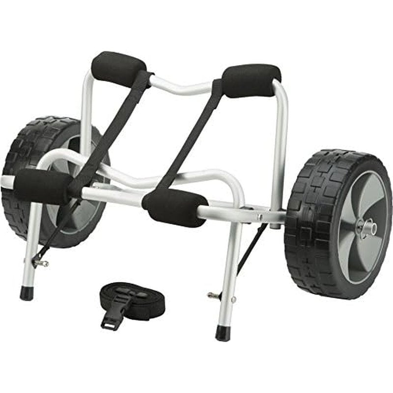 attwood 11930-4 Kayak and Canoe Cart, Large-Diameter Wheels, No-Deflate Tires, Carries Up to 100 Pounds, Aluminum