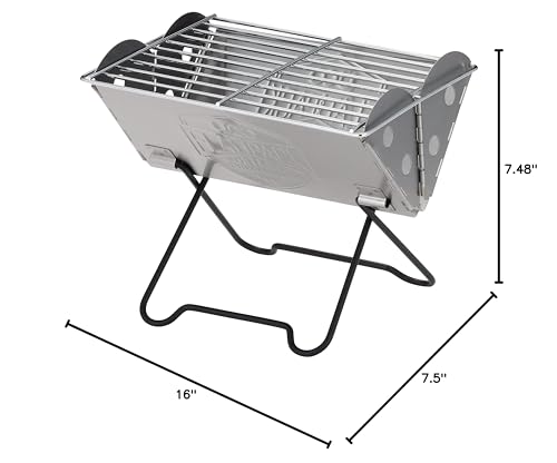 UCO Flatpack Mini Portable Stainless Steel Grill and Fire Pit