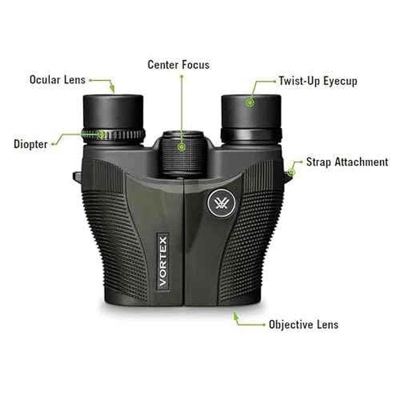 Vortex Optics Vanquish Reverse Porro Prism Binoculars - Compact, Rubber Armor, Waterproof, Fogproof, Shockproof - Unlimited, Unconditional Warranty
