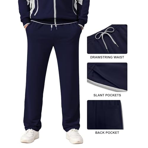 COOFANDY Men's Tracksuits 2 Piece Athletic Track Suit Warm Jogging Running Sweatsuits Casual Full Zip Sports Set