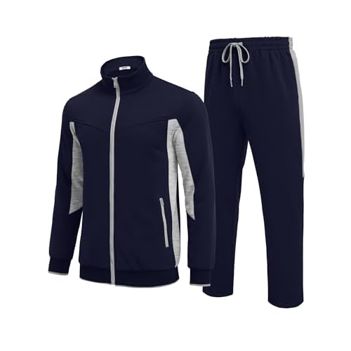 COOFANDY Men's Tracksuits 2 Piece Athletic Track Suit Warm Jogging Running Sweatsuits Casual Full Zip Sports Set