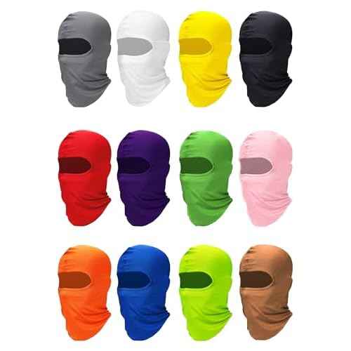 Xeoxarel 12 Pack Balaclava Ski Mask, Motorcycle Cycling Full Face Cover for Men/Women