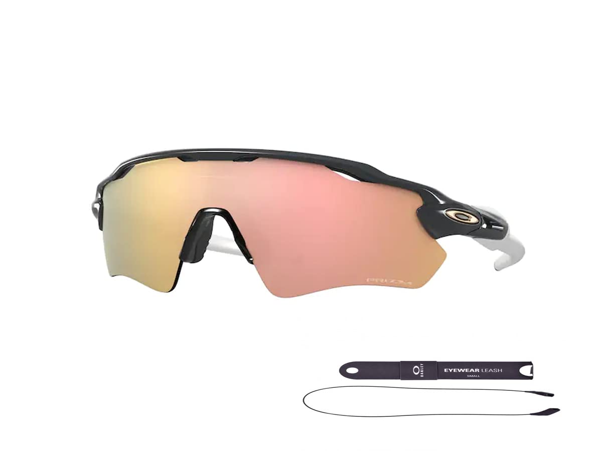 Oakley Radar EV Path OO9208 9208C7 38MM Carbon/Prizm Rose Gold Rectangular Sunglasses for Men + BUNDLE Accessory Leash + BUNDLE with Designer iWear Eyewear Kit