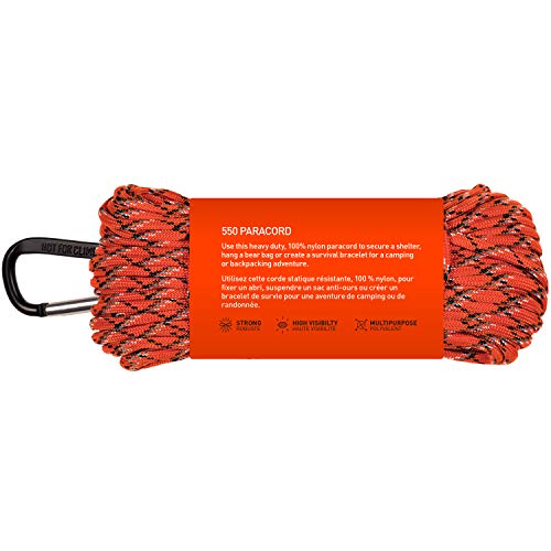 GEAR AID 80691 para Cord - 550 - Orange/Reflective - 100ft.