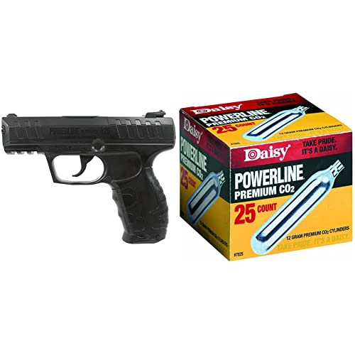 Daisy Powerline 426 Air Pistol and Daisy 25 Count CO2 Cylinder Bundle