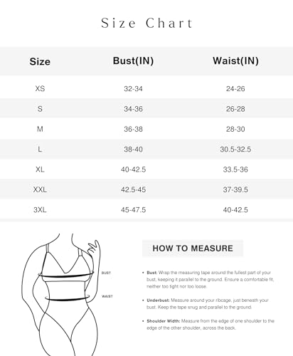 Popilush Swimsuit Top Bikini Top Twist Front V Neck Push Up Padded Spaghet Straps Bathing Suit Tops for women Black S