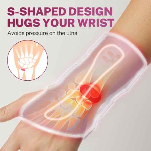 Ultra Thin Carpal Tunnel Wrist Brace, Breathable Yoga Fabric with S-Splints for Pain Relief, Tendonitis, Typing & Sleeping, Injury Recovery (Right Hand, M)