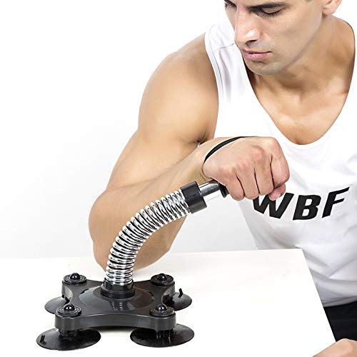 Arm Wrestling Strength Training Exerciser Fitness Forearm Wrist Muscle Developer Shoulder Chest Gym Home Workout Equipment(Silver)