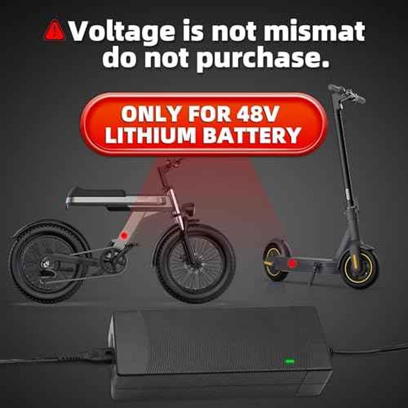 UL Certified 54.6V 2A Fast Electric Bike Charger for 48V Ebike Battery - Compatible with Lectric XP 2.0/3.0, Ecotric City/Beach, Evercross H5/H7