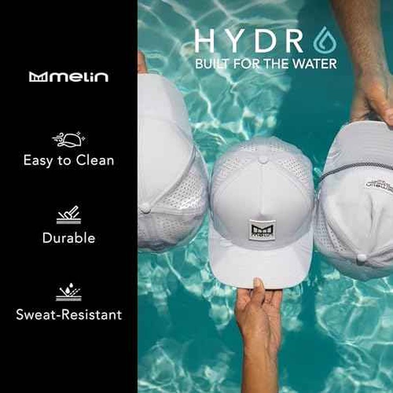 melin Odysea Brick Hydro, Snapback Hats, Water-Resistant Baseball Cap for Men & Women, Golf, Running, or Workout Hat