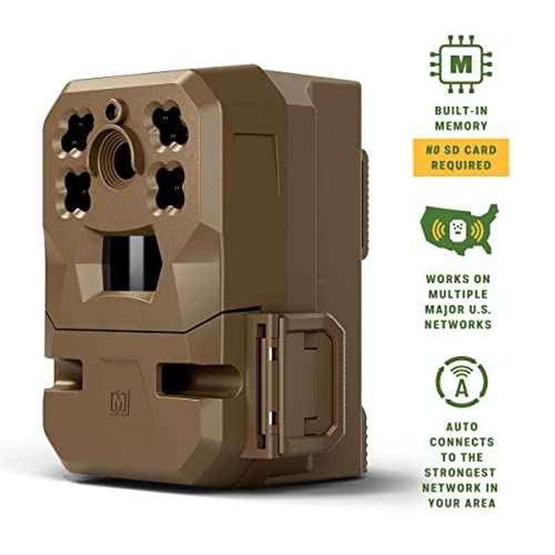 Moultrie Edge Cellular Trail Camera - Auto Connect - Nationwide Coverage - 720p Video with Audio - Built in Memory - Cloud Storage - 80 ft Low Glow IR LED Flash
