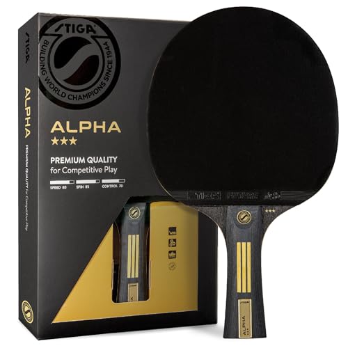 STIGA Bullet Ping Pong Paddle ? 5-ply Extra Light Blade ? 2mm Premium Sponge ? Flared Handle for Masterful Grip ? Performance Table Tennis Racket for Competitive Play